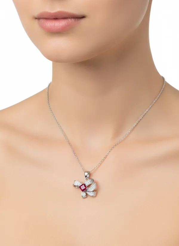 Pendant_With_Red_Stone_Sparkling_Cz_Design_925_Sterling_Silver